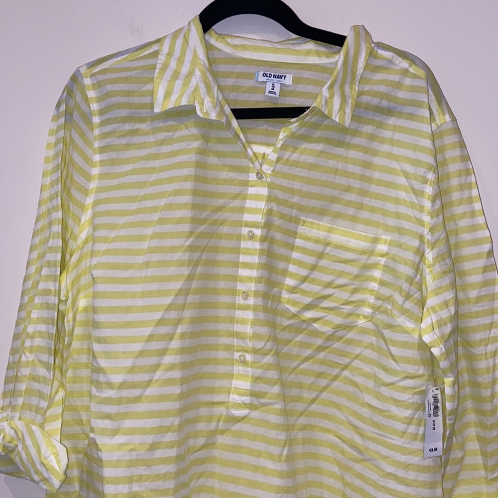 Yellow & White Button-Down - Picture 5 of 7